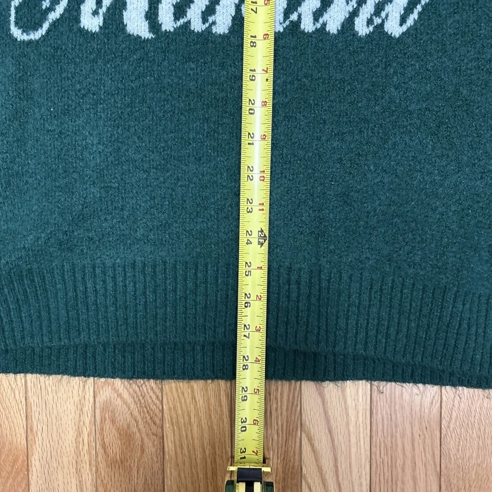 Show Me Your Mumu L102405 Green 'Martini' Classic Crewneck Sweater‎ Size Medium